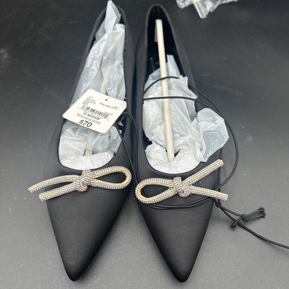 Women's‎ Worthington Wor Ferrer Black Bow Flat Pointed Shoes (w/ Call Out)